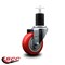 Service Caster 3.5'' Red Poly Wheel Swivel 1-3/4'' Expanding Stem Caster SCC-EX20S3514-PPUB-RED-134 - alternate 3